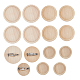 OLYCRAFT 15Pcs Flat Round Wooden Brooch Pin Trays Brooch Clasps Pin Disk Base Cabochon Frame Setting Tray 3 Size Brooch Cabochon Bezel Settings for DIY Jewelry Craft Making(Tray Size 20/25/30mm) FIND-OC0001-79-1