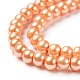 Umweltfreundliche runde Perlenstränge aus gefärbtem Glasperlen HY-A002-4mm-RB057-3