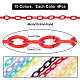 Sunnyclue 40 brins 10 couleurs chaînes porte-câbles en plastique abs CHAC-SC0001-01-2