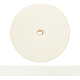 綿のリボン  家の装飾のための  装飾用ラッピングギフトとDIY工芸品  フラット  乳白色  展開：1.57インチ（40mm）  折りたたみ：20mm  約22m /ロール OCOR-WH0064-46-1