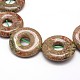 Natural Unakite Donut Bead Strands G-L307-02-2