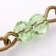 Rondes à la main perles de verre chaînes de colliers bracelets faisant AJEW-JB00069-02-2