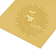 Adesivi autoadesivi in lamina d'oro in rilievo DIY-WH0211-022-4