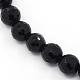 Chapelets de perles en pierre noire synthétique G867-044-1