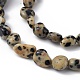 Chapelets de perles en jaspe dalmatien naturelle G-B039-03B-3