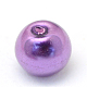 Backen gemalt pearlized Glasperlen runden Perle Stränge X-HY-Q004-4mm-M-2