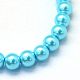 Backen gemalt pearlized Glasperlen runden Perle Stränge HY-Q003-4mm-48-2