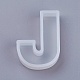 DIYシリコンモールド  レジン型  UVレジン用  エポキシ樹脂ジュエリー作り  ホワイト  文字.j  43x32x10mm AJEW-F030-04-J-1