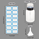 Chgcraft 空のプラスチック プレス ポンプ  マニキュアリムーバー清潔な液体の水の貯蔵ボトル  プラスチック製ファンネルホッパーとラベル貼り付け  透明  6x8.5cm  容量：200ml（6.76液量オンス）  2色  3個/カラー  6pc MRMJ-CA0001-04-2