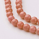 Chapelets de perles rondes en jade de Mashan naturelle G-D263-10mm-XS18-3