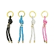 Porte-clés avec nœud en nylon et alliage émaillé KEYC-JKC00567-1
