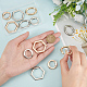 WADORN 6 Styles Alloy Spring Gate Rings FIND-WR0008-96-3