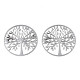 201 Stainless Steel Tree of Life Lapel Pin JEWB-N007-127P-2