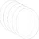 Benecreat 5 pz foglio acrilico trasparente da 6 pollici tondo cerchio dis foglio acrilico per la decorazione OACR-BC0001-03B-1