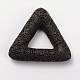 Synthetic Lava Rock Big Triangle Pendants G-O025-04I-1