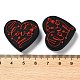 Food Grade Heart with Word Love Silicone Focal Beads SIL-NH0001-01B-3