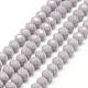 Opaque Solid Color Crystal Glass Rondelle Beads Strands EGLA-F046A-12-1