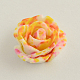 Spray Painted Rose Flower Resin Cabochons CRES-R146-11-1