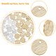 HOBBIESAY 60pcs Brass Flat Round Blank Tag Charms Golden and Silver Round Textured Stamping Tags Bracelet Making Jewelry Makes Amulets Bracelet Making for Jewelry Earrings Bracelet Making KK-DC0002-25-3