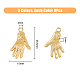 DICOSMETIC 24Pcs 3 Colors Witch Hand Charms Hand with Evil Eye Pendants Asymmetrical Golden/Rainbow/Stainless Steel Antique Hand Pendants for DIY Jewelry Making STAS-DC0013-12-2