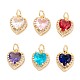 Brass Micro Pave Cubic Zirconia Charms ZIRC-A019-14G-1