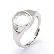 Componentes del anillo de dedo de plata de ley 925 ajustables STER-E061-13P-5