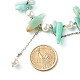Set di gioielli per il potere curativo con perle di perle di conchiglia e amazzonite naturale per ragazze donne X1-SJEW-TA00002-12