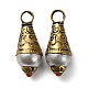 Pendentifs en perles naturelles de style tibétain faits à la main KK-G473-05AG-1