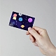 PVC プラスチック防水カード ステッカー  銀行カードの装飾用の粘着カードスキン  長方形  惑星  186.3x137.3mm DIY-WH0432-051-5