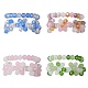 Set di anelli elasticizzati con fiori di perline intrecciati in vetro stile 2 pz 2 per donna RJEW-JR00592-1