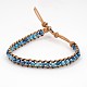 Bracelets perlés à la mode en turquoise synthétique X-BJEW-N211-09-1