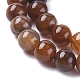 Natural Striped Agate/Banded Agate Beads Strands G-G582-8mm-55-3