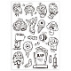GLOBLELAND Halloween Cartoon Zombie Mushroom Tongue Clear Stamp Terror Elements Silicone Clear Stamp Seals for DIY Scrapbooking Journals Decorative Cards Making Photo Album Decorative DIY-WH0371-0034-8