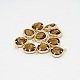 Real 18K Gold Plated Brass Glass Pendants GLAA-J039-01G-1