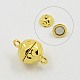 Brass Magnetic Clasps with Loops KK-C2918-G-1
