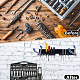 Support d'organisateur d'outils mural en fer&nbsp;ODIS-WH0043-203-4