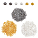 Hobbiesay 2100pcs 3 couleurs perles à écraser en laiton rondelle KK-HY0001-56-1