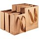 Pandahall Elite 12 pcs 2 tailles sacs en papier sacs-cadeaux en papier kraft sacs de fête sacs à provisions avec poignées pour la fête de shopping à domicile burlywood AJEW-PH0016-50-1