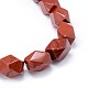 Jaspe rojo rombo hebras de perlas G-L235A-17-3