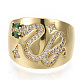 Brass Micro Pave Cubic Zirconia Finger Rings RJEW-S044-066-NF-2