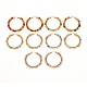 Серьги-кольца с гранеными круглыми бусинами EJEW-JE04599-1