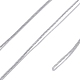 ラウンドワックスポリエステル糸ストリング  マイクロマクラメコード  ツイストコード  革縫い用  銀  0.3~0.4mm  約174.98ヤード（160m）/ロール YC-D004-02A-023-3