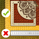 Wooden Square Frame Crochet Ruler DIY-WH0537-007-3