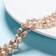 Fili di perle di keshi di perle barocche naturali PEAR-Q004-37-3