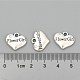 Breloques argent antique en alliage avec strass cardiaques et mot sculpté pour mariage X-ALRI-N005-28A-3