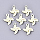 Spray Painted Alloy Pendants PALLOY-T075-118F-RS-1