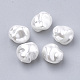 環境に優しいプラスチック模造真珠ビーズ  高い光沢  グレードA  ホワイト  10x10x8.5mm  穴：1.4mm MACR-T013-03-1