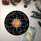 Creatcabin roue de l'année signe décor païen calendrier wicca vacances wiccan tableau pendule autel support de sorcière arbre de vie plaque gravée fournitures spirituelles en bois outils pour Halloween noir 7.9 pouce DIY-WH0433-010-6