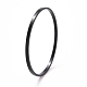 合金シンプルな細い指輪セット  女性のための積み重ね可能な指輪  電気泳動黒  内径：17~19mm  6個/セット RJEW-D116-02EB-2
