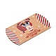 クリスマステーマのダンボールキャンディーピローボックス  漫画のサンタクロースキャンディスナックギフトボックス  ファイヤーブリック  折りたたみ：7.3x11.9x2.6cm CON-G017-02A-4